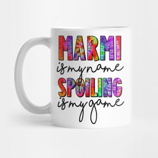Tie Dye Marmi Is My Name Spoiling Is My Game Mothers Day Mug